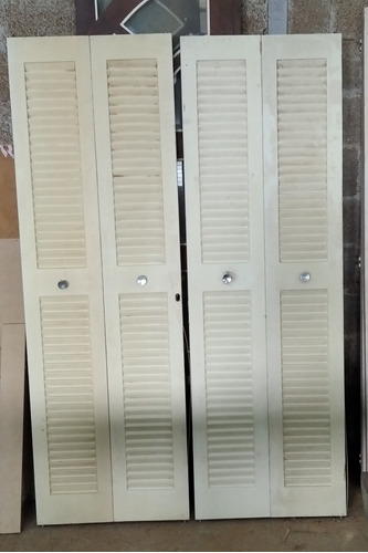 Puertas Romanilla Para Closet Color Blanco 1.86x0.30x0.03