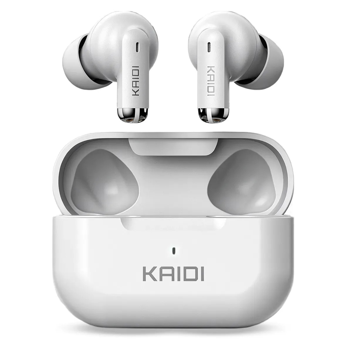 Fone Sem Fio Bluetooth Fone De Ouvido Sem Fio Bluetooth Fones Kaidi TWS Pequeno Graves Potentes Bateria de Longa Duração Branco