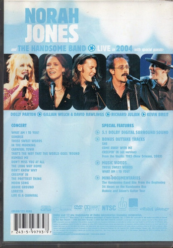 DVD Norah Jones y The Handsome Band en vivo en 2004