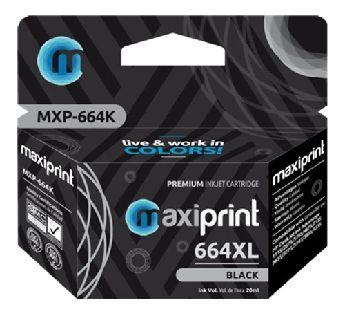 Cartucho De Tinta Compatible Hp 664xl Negro, Tricolor