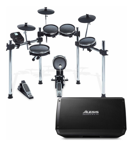 Alesis Batería Electrónica Surge Mesh Kit + Altavonzas De Ta