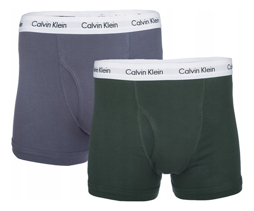 Boxer Trunk Calvin Klein 2 Pz Verde / Gris Hombre Np1831o 91