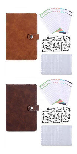 Juego De 2 Fundas Para Carpetas De Cuaderno A6 De Pu,