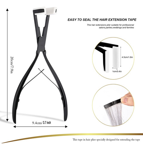 Pinzas Planas De Acero Inoxidable Para Extensiones De Cabell