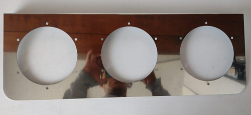 Plafonera Redonda Triple Con Plafones Led