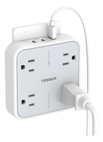 Tessan - Extensor De Salida De Enchufe Multiple Con Usb, Div