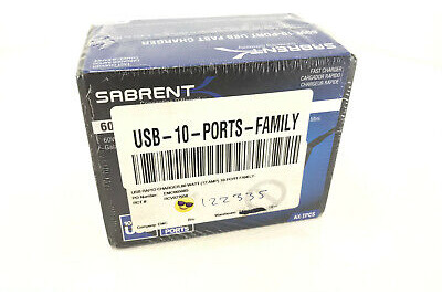 Sabrent 60 Watt 10-port Desktop Usb Rapid Charger Smart  Yyw