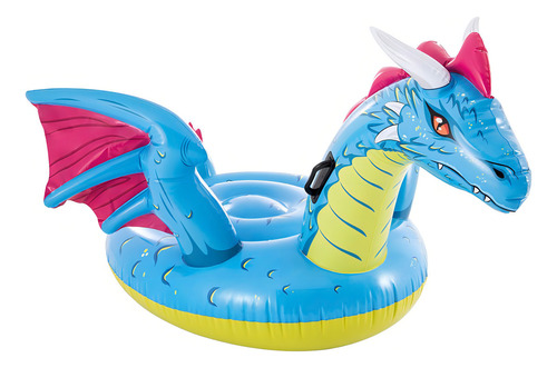 Montable Inflable De Dragón Intex 57563 Para Niños Azul