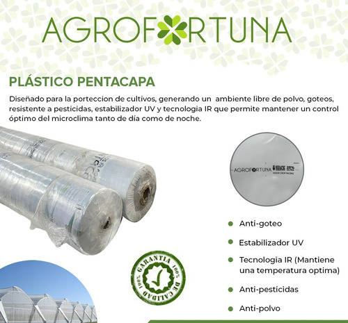 Plasticos De Invernaderos Marca Pentacapas 180 Micras
