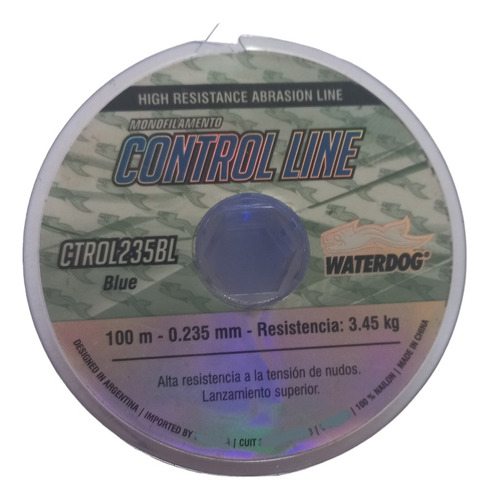Tanza Nylon Linea Control Line Waterdog 0.235mm X 100 Metros