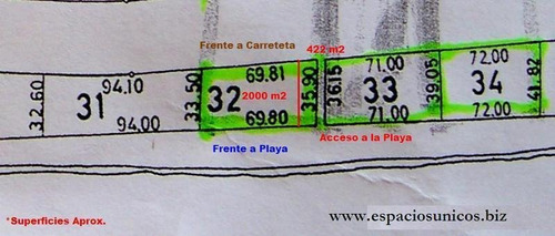 Imagen 19 de 20 de Terrenos En Playa Encantada,desde 2000 M2. Boulevard Barra Vieja, Sobre Playa.