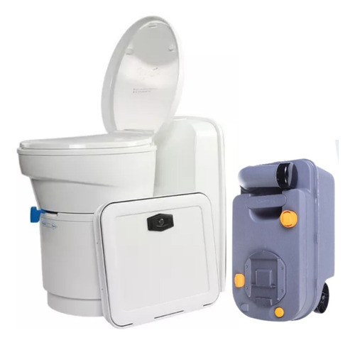Vaso Sanitário Cassete Elétrico Gira Luxo Motorhome Trailer Cor Branco