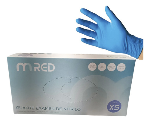 Guantes De Nitrilo Azul Dedos Texturizados (caja De 100 Uds)