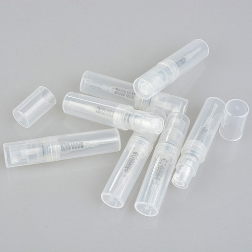 Bastão Spray 10 Tubo Plastico Transparente 5ml Mini Perfume