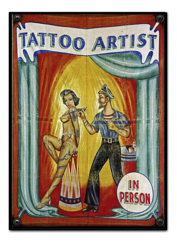 #683 - Cuadro Decorativo Vintage - Tattoo Tatuajes No Chapa