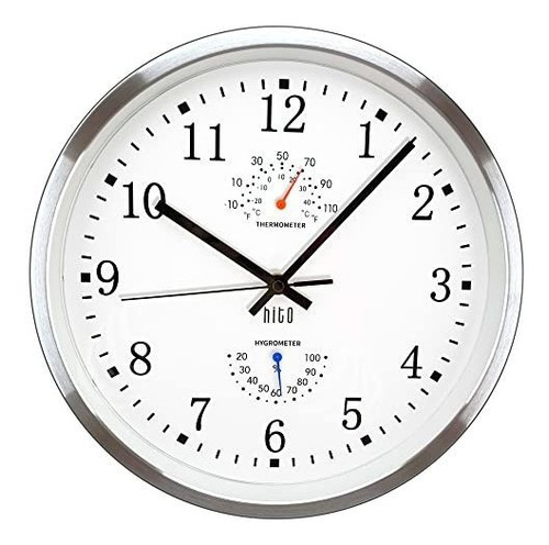 Reloj De Pared Hito Silent Non Ticking Wall Clock Sweep Mov