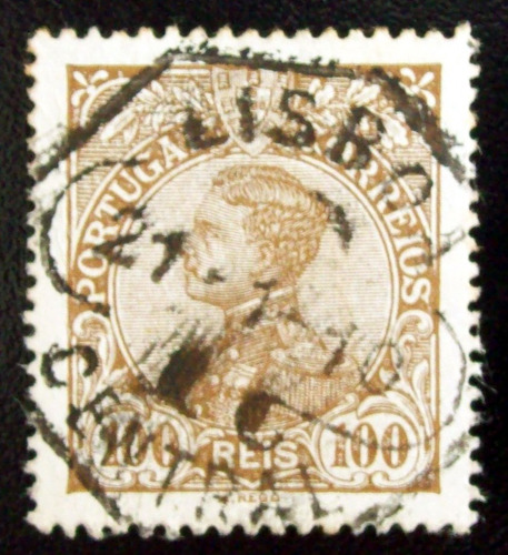 Portugal, Sello Yv. 163 100r Emanuel Ii 1910 Usado L6935