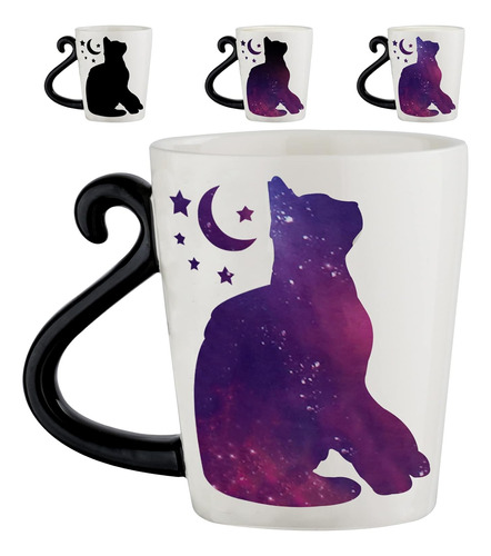 Color Changing Cat Coffee Mug For Cat Lovers - Cat Mom Bi...
