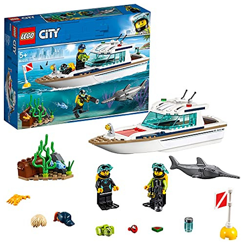 City Great Vehicles Diving Yacht Toy Boat, Building Sets For