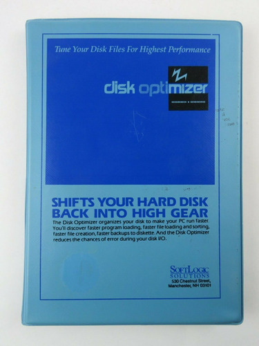 Vintage Soft Logic Disk Optimizer For Ibm Pc On 5.25  Fl Vvc