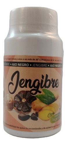 Ajo Negro Con Jengibre 60 Cápsulas 500mg Altamente Nutritivo