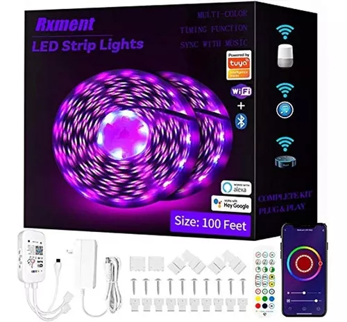 Tiras LED Luces Decoracion RGB Para Cuarto Habitacion Kit Sala 100 Pies  Nuevo