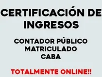 Comprar Certificacion De Ingresos - Origen De Fondos Contador Caba