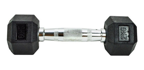 Par De Halteres Dumbell Sextavado Ahead Sports As2102 2kg Cor Preto
