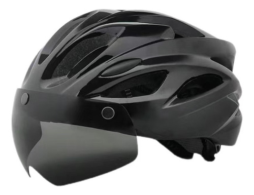 Casco De Bicicleta Con Luz Trasera Led Y Gafas Moda A