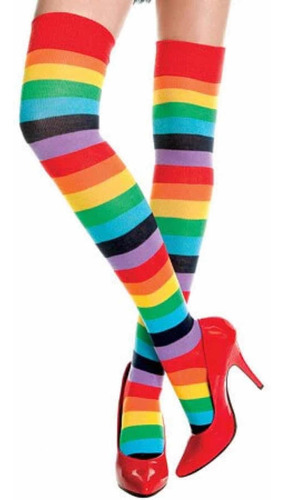 Medias Arcoiris Rainbow Con Pie Music Legs
