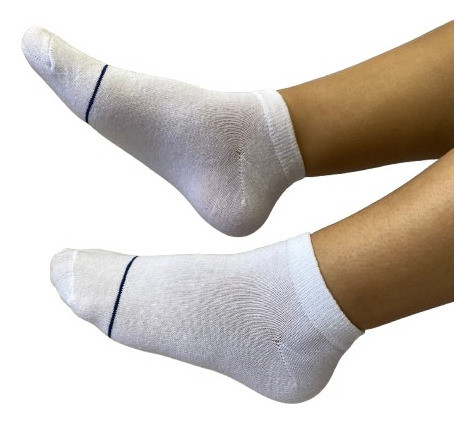 Medias Soquetes Escolares Pack X2 Blanco Liso 5 Calzado 39-42