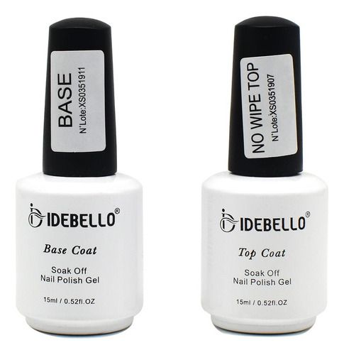 Kit Base Coat + Top Coat  Idebello  Permanente