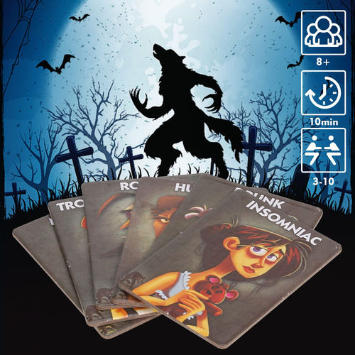 One Night Ultimate Werewolf Card Games 10 Minutos Fast Table