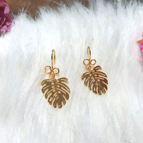 Aretes Hojas Delicado Para Mujer