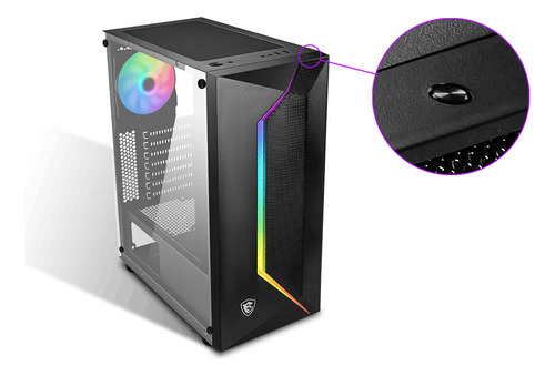 Gabinete Gamer Msi Mag Vampiric 100r Atx Cristal Argb Color