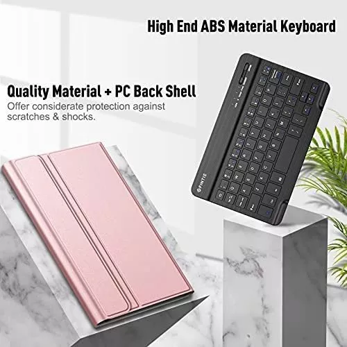 AnMengXinLing Funda para teclado Galaxy Tab A7 Lite de 8.7 pulgadas 2021  con panel táctil, funda inteligente de cuero con teclado desmontable