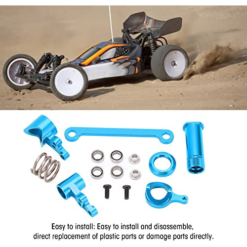 Kit Upgrade Direccion Para Rc Wltoys 144001 124018 Alum Azul