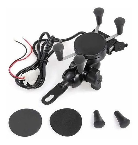 Imagem 1 de 3 de Suporte De Celular Com Carregador Universal Para Motos T Mac