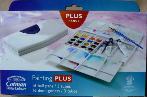 Set Acuarelas X 16 + 3 Pomos Winsor And Newton Pincel Regalo