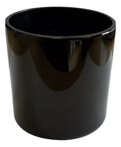 Copo Para Vela Aromática Decoração Preto 265ml