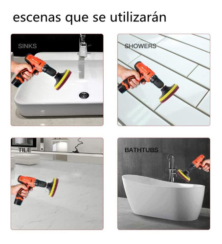 Imagen 2 de 8 de Limpieza Esponja Kit Cepillo Taladro 12 Pzas