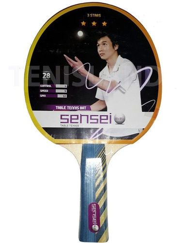 Imagen 1 de 3 de Paleta Ping Pong 3 Estrellas Sensei Tenis Mesa Profesional