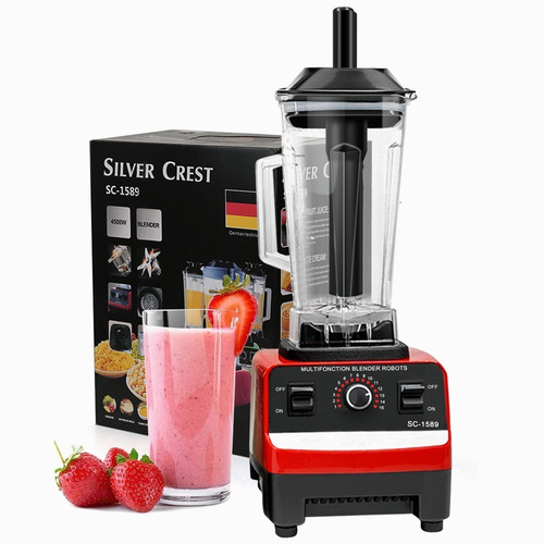 Licuadora Profesional Uso Rudo 3000w 2l 6 Cuchillas Color Rojo