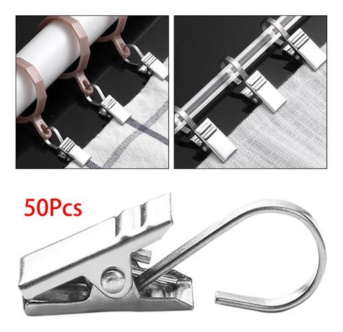 Clips De Gancho De Cortina De Ventana De 50 Piezas Para