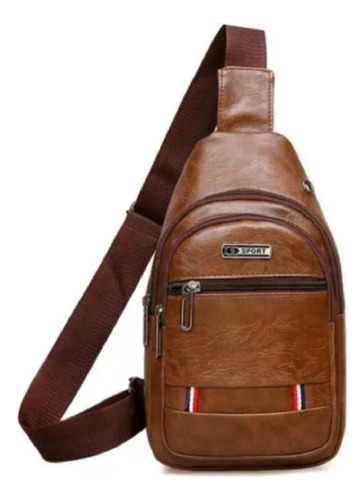 Morral Hombre Cuero Sintético Pechera Bandolera De Accesorio