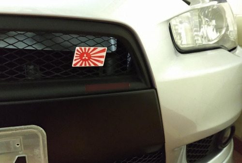 Emblema Para Grade Dianteira Lancer Ralliart Japão Sol