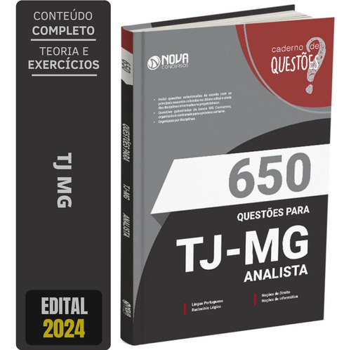 Livro De Questões Gabaritadas Tj Mg 2024 - Analista