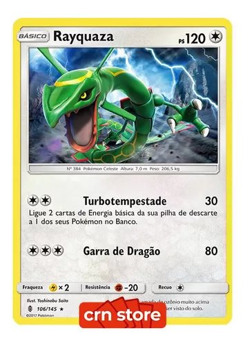 Kit Carta Pokémon Lendários Rayquaza Groudon Kyogre