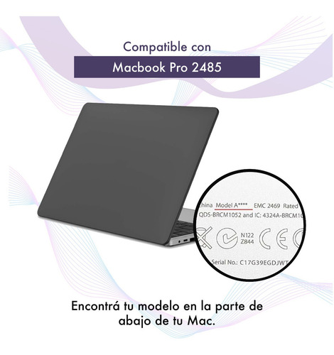Protector Negro Mate Compatible Macbook Pro 16 A2485 M1 2021
