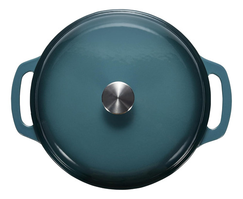 Horno Holandés Amazon Basics, Hierro Fundido, Tapa 5,6 L,...